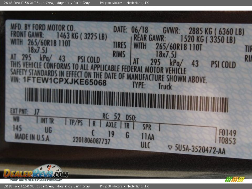 2018 Ford F150 XLT SuperCrew Magnetic / Earth Gray Photo #34