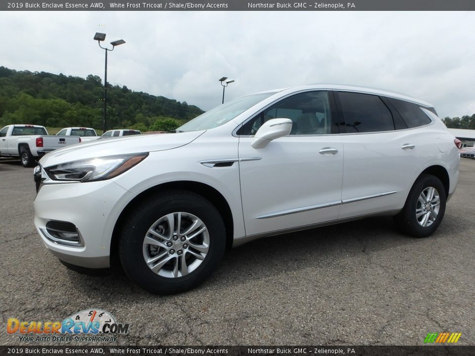 2019 Buick Enclave Essence AWD White Frost Tricoat / Shale/Ebony Accents Photo #1