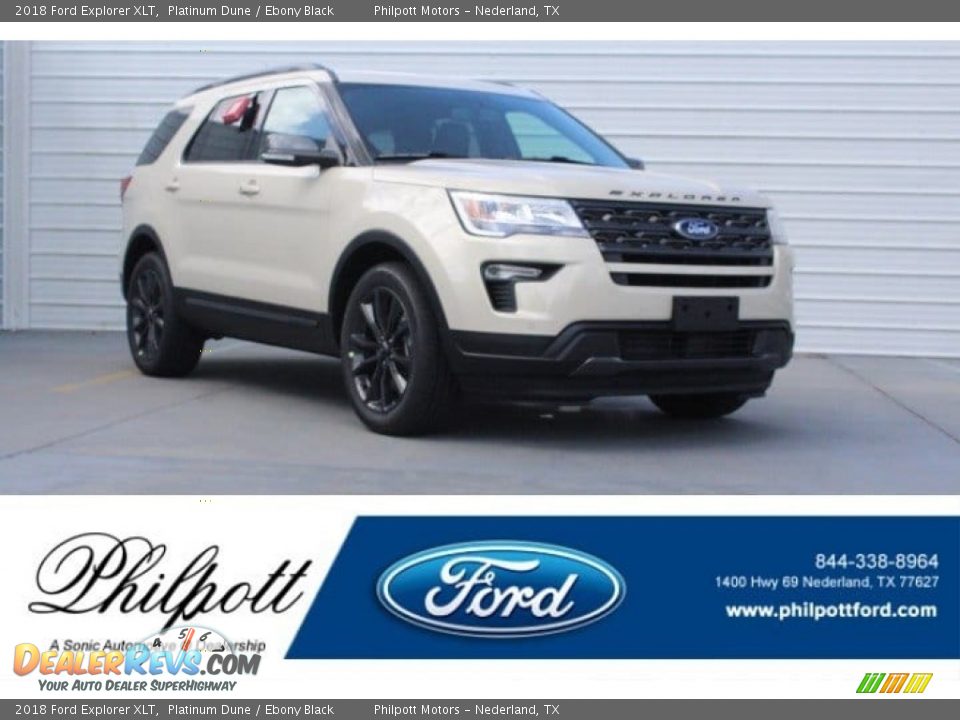 2018 Ford Explorer XLT Platinum Dune / Ebony Black Photo #1