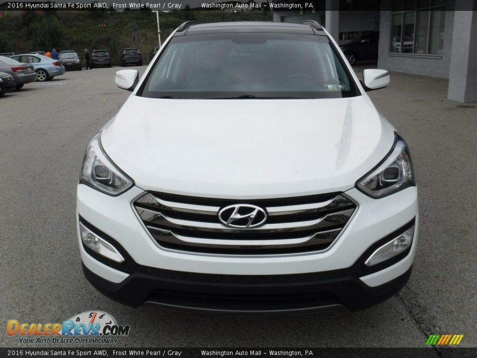 2016 Hyundai Santa Fe Sport AWD Frost White Pearl / Gray Photo #5
