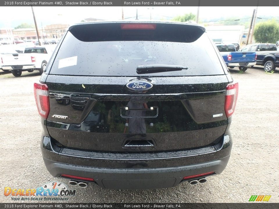 2018 Ford Explorer Platinum 4WD Shadow Black / Ebony Black Photo #3