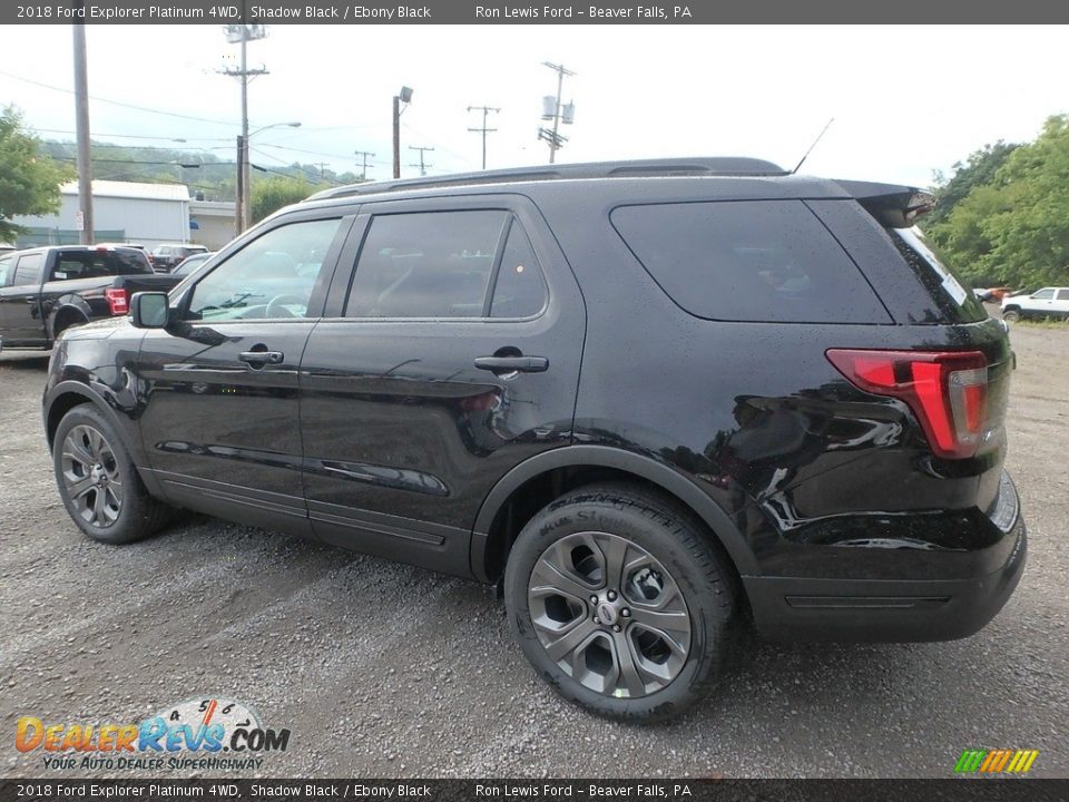 2018 Ford Explorer Platinum 4WD Shadow Black / Ebony Black Photo #4