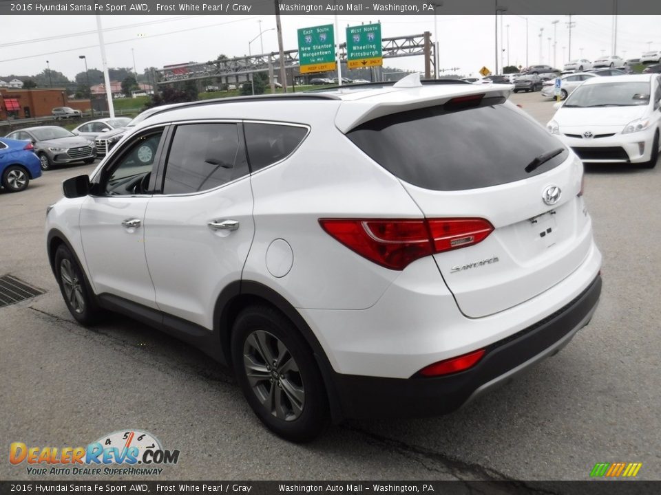2016 Hyundai Santa Fe Sport AWD Frost White Pearl / Gray Photo #8