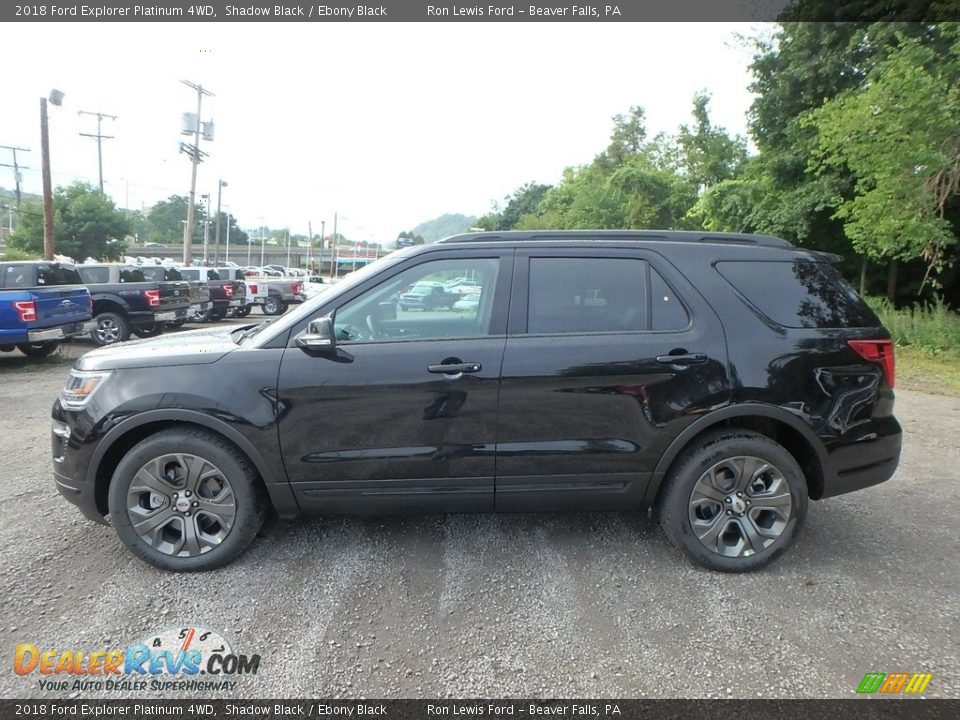 2018 Ford Explorer Platinum 4WD Shadow Black / Ebony Black Photo #5