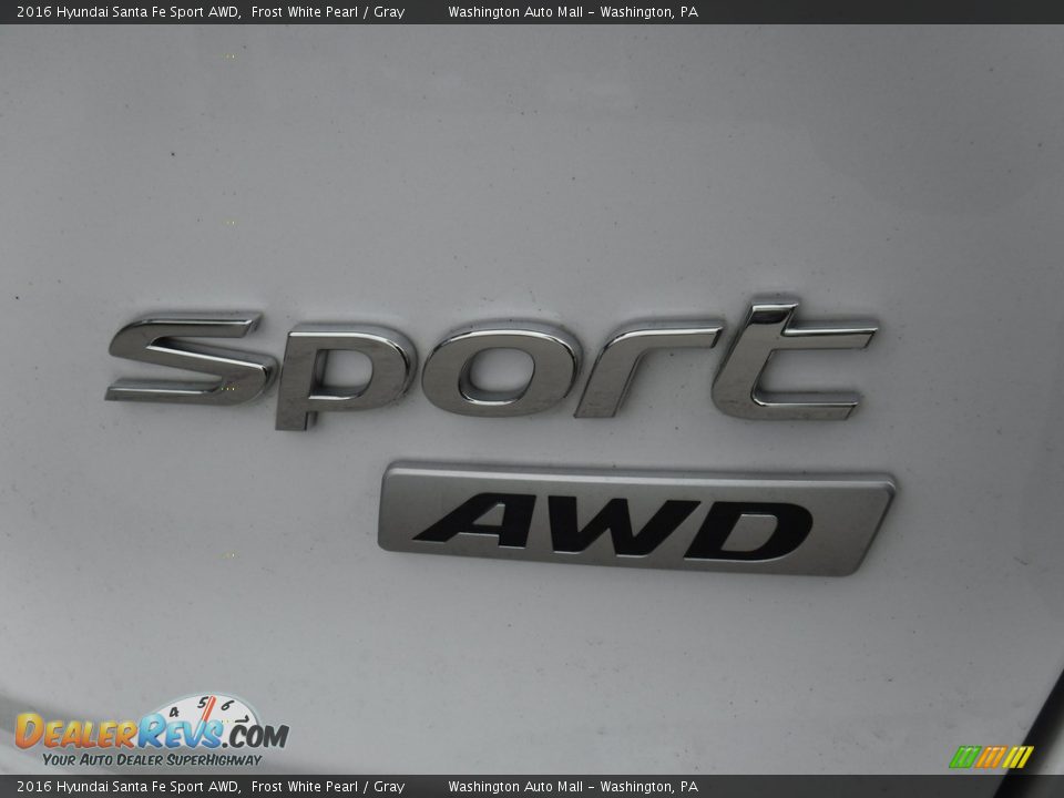 2016 Hyundai Santa Fe Sport AWD Frost White Pearl / Gray Photo #11