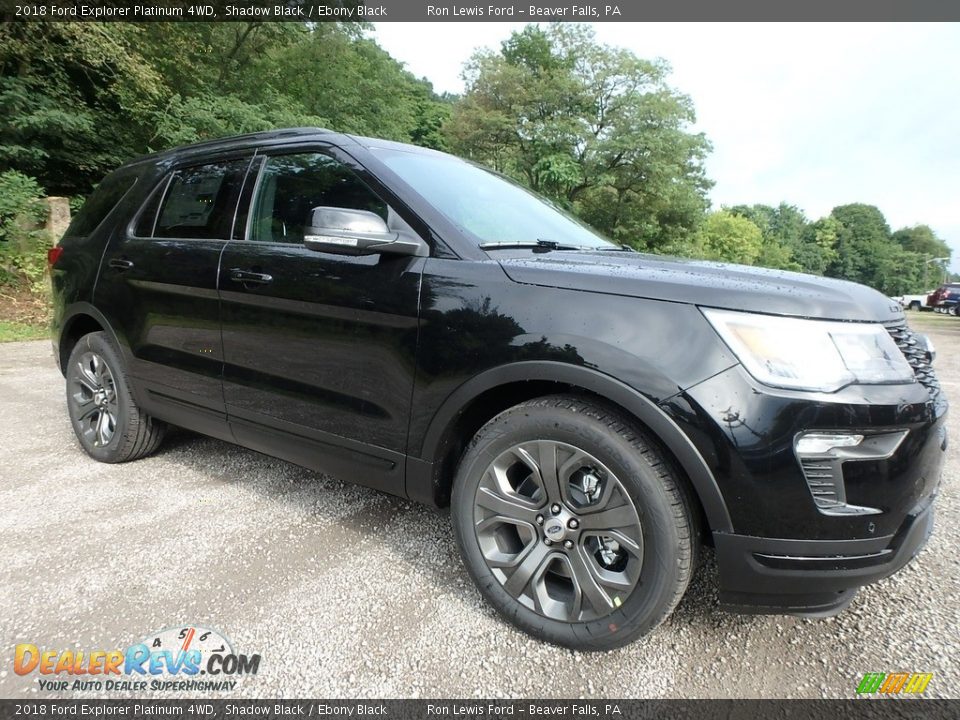 2018 Ford Explorer Platinum 4WD Shadow Black / Ebony Black Photo #8