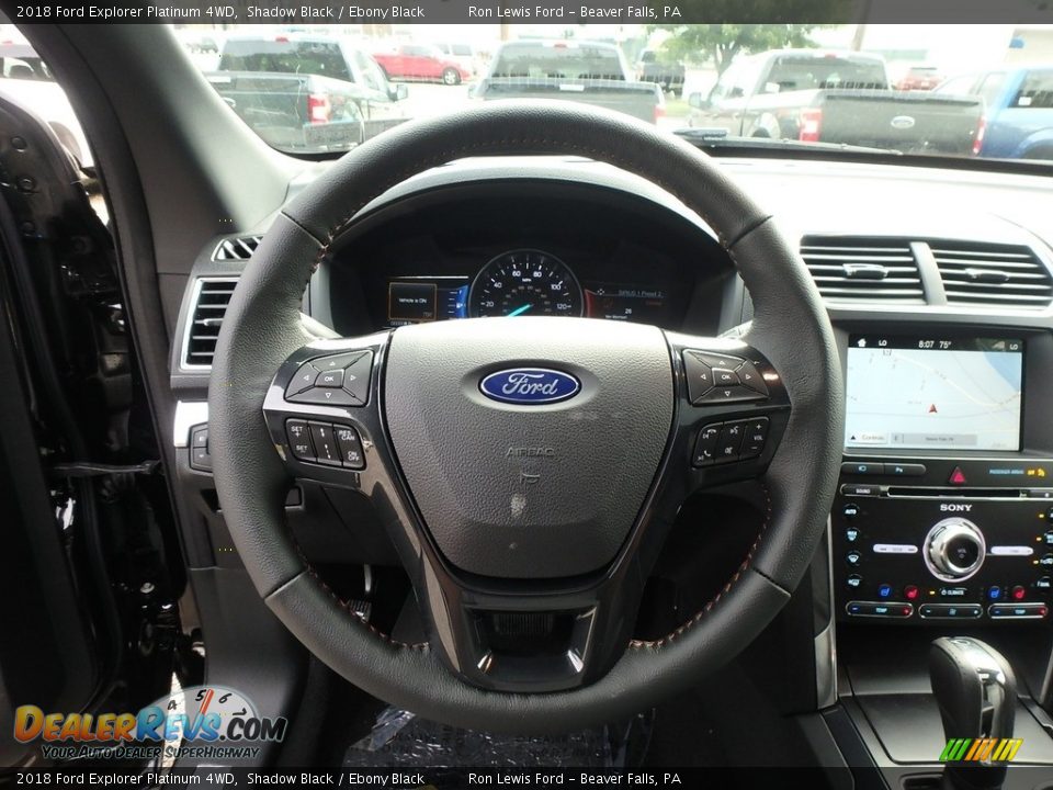 2018 Ford Explorer Platinum 4WD Shadow Black / Ebony Black Photo #17