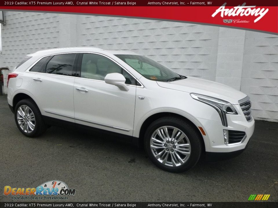 2019 Cadillac XT5 Premium Luxury AWD Crystal White Tricoat / Sahara Beige Photo #1