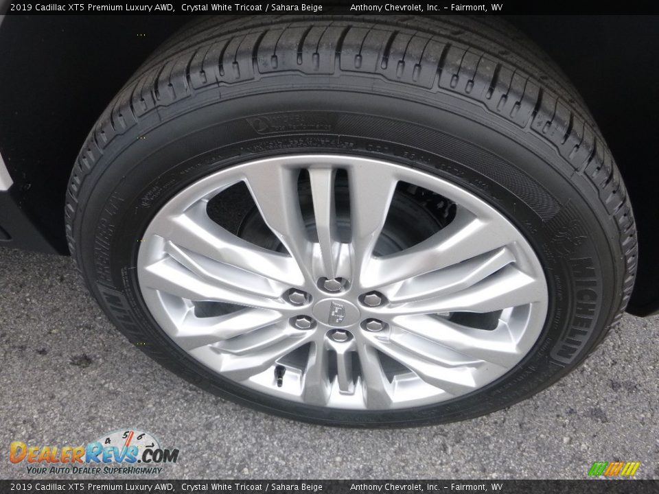 2019 Cadillac XT5 Premium Luxury AWD Crystal White Tricoat / Sahara Beige Photo #5
