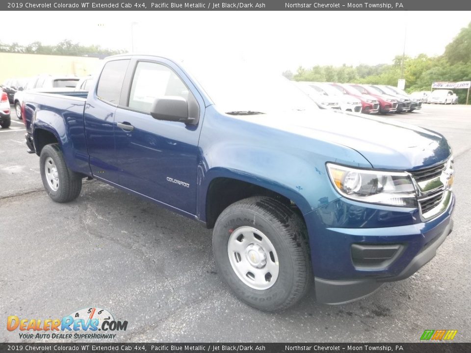2019 Chevrolet Colorado WT Extended Cab 4x4 Pacific Blue Metallic / Jet Black/Dark Ash Photo #7