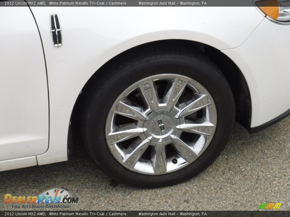 2012 Lincoln MKZ AWD White Platinum Metallic Tri-Coat / Cashmere Photo #3