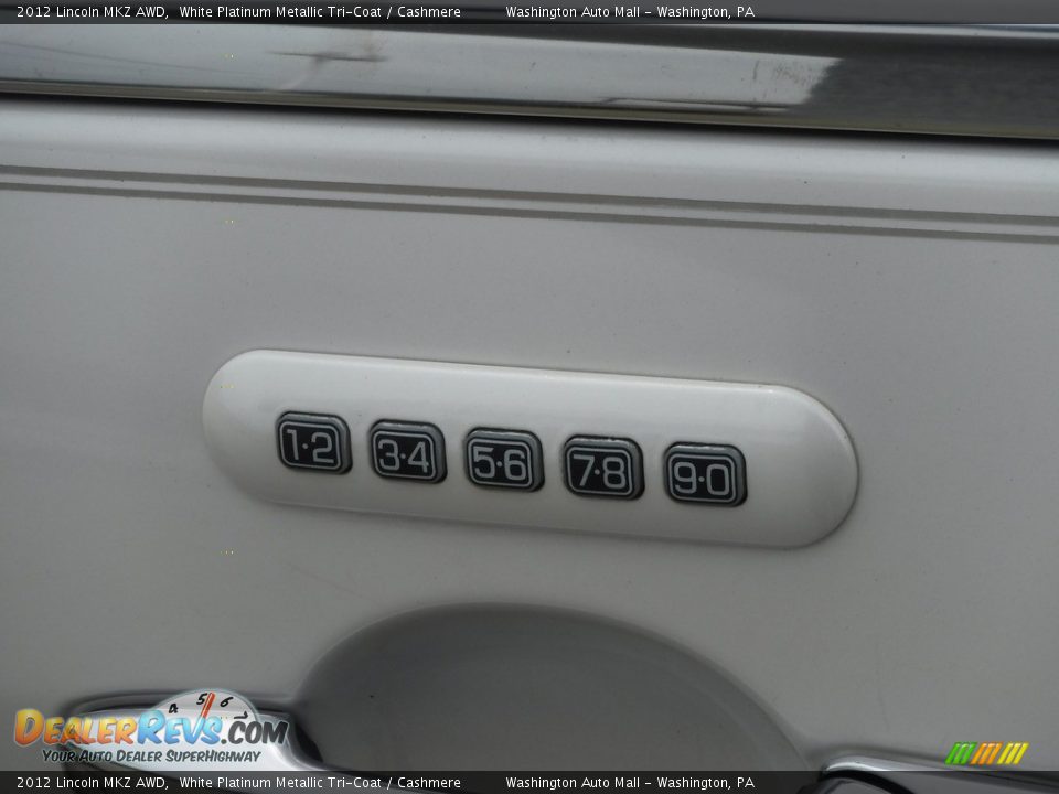 2012 Lincoln MKZ AWD White Platinum Metallic Tri-Coat / Cashmere Photo #7