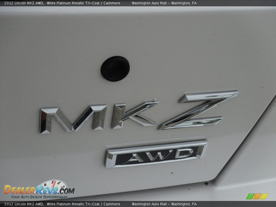 2012 Lincoln MKZ AWD White Platinum Metallic Tri-Coat / Cashmere Photo #9