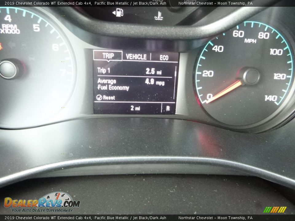 2019 Chevrolet Colorado WT Extended Cab 4x4 Pacific Blue Metallic / Jet Black/Dark Ash Photo #19