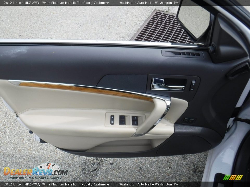 2012 Lincoln MKZ AWD White Platinum Metallic Tri-Coat / Cashmere Photo #12