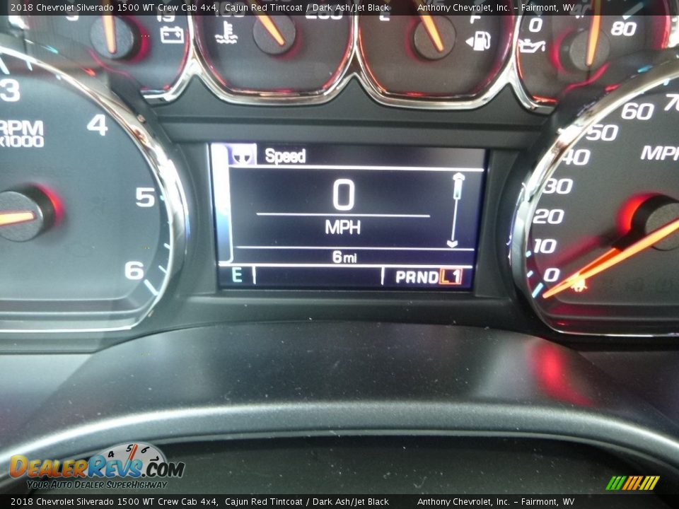 2018 Chevrolet Silverado 1500 WT Crew Cab 4x4 Cajun Red Tintcoat / Dark Ash/Jet Black Photo #19