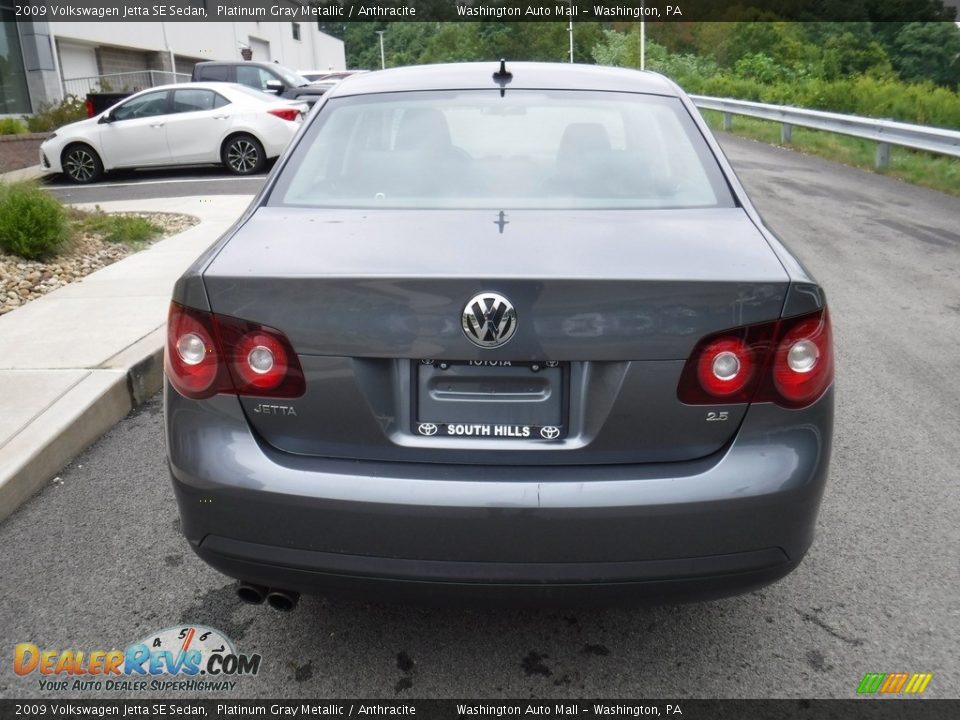 2009 Volkswagen Jetta SE Sedan Platinum Gray Metallic / Anthracite Photo #9