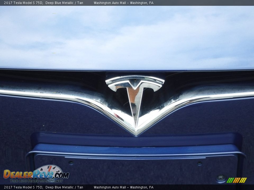2017 Tesla Model S 75D Deep Blue Metallic / Tan Photo #6