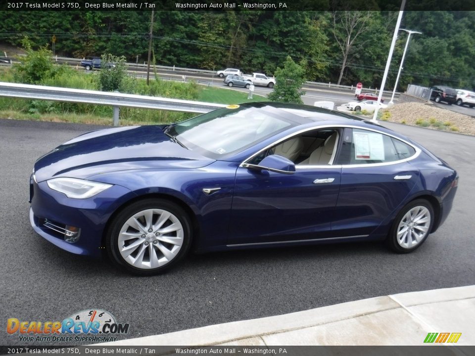 Deep Blue Metallic 2017 Tesla Model S 75D Photo #8