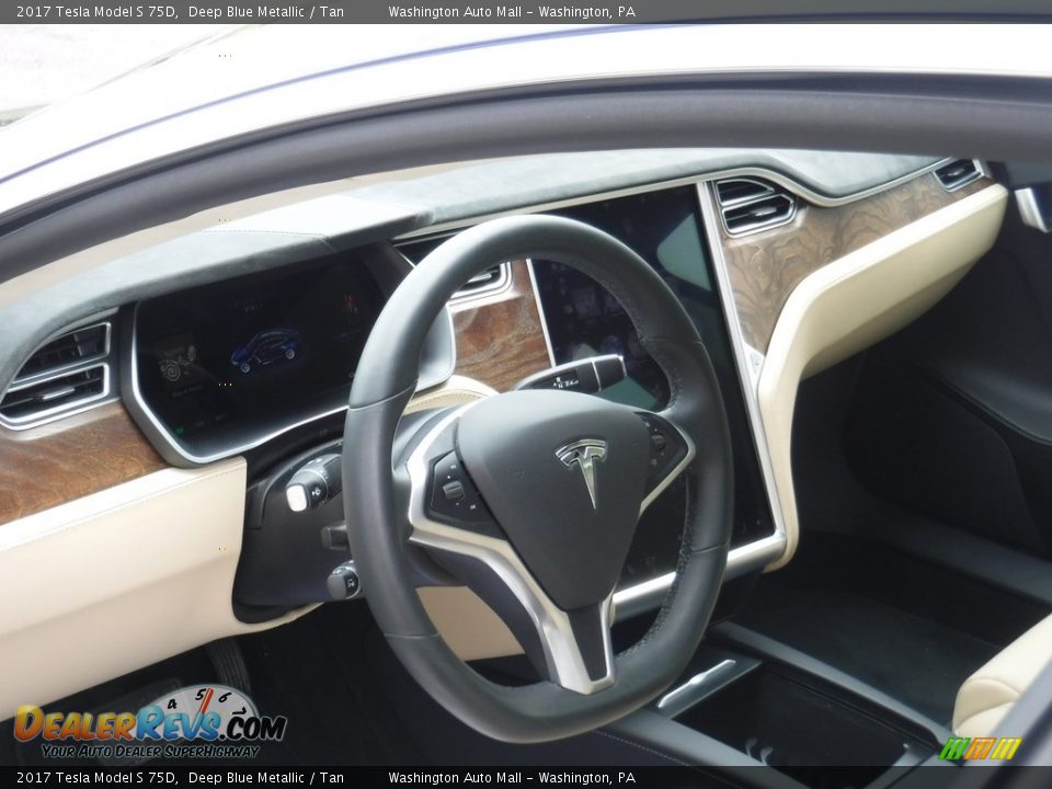 2017 Tesla Model S 75D Steering Wheel Photo #14