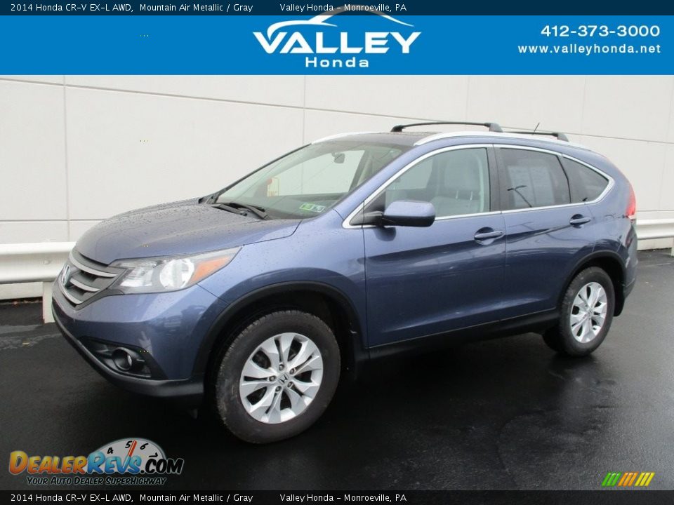 2014 Honda CR-V EX-L AWD Mountain Air Metallic / Gray Photo #1