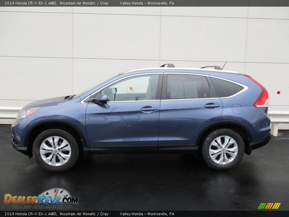 2014 Honda CR-V EX-L AWD Mountain Air Metallic / Gray Photo #2