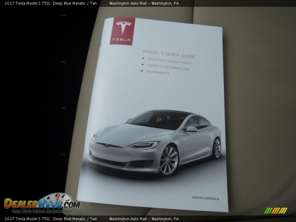2017 Tesla Model S 75D Deep Blue Metallic / Tan Photo #27