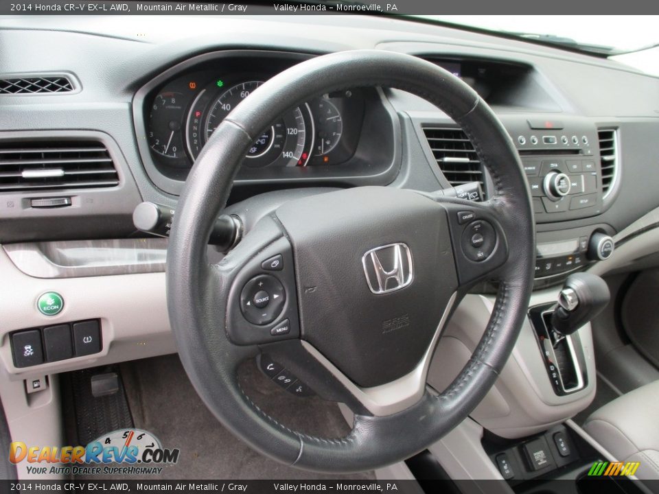 2014 Honda CR-V EX-L AWD Mountain Air Metallic / Gray Photo #14