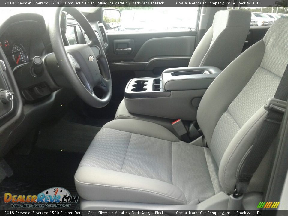 2018 Chevrolet Silverado 1500 Custom Double Cab Silver Ice Metallic / Dark Ash/Jet Black Photo #9