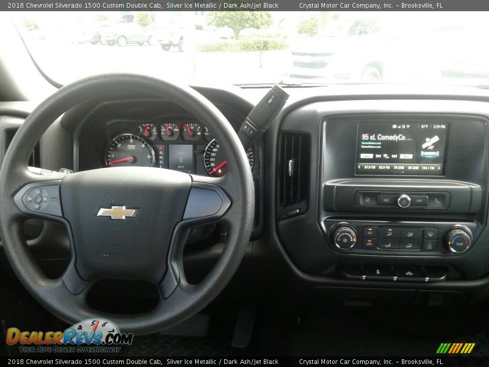 2018 Chevrolet Silverado 1500 Custom Double Cab Silver Ice Metallic / Dark Ash/Jet Black Photo #13