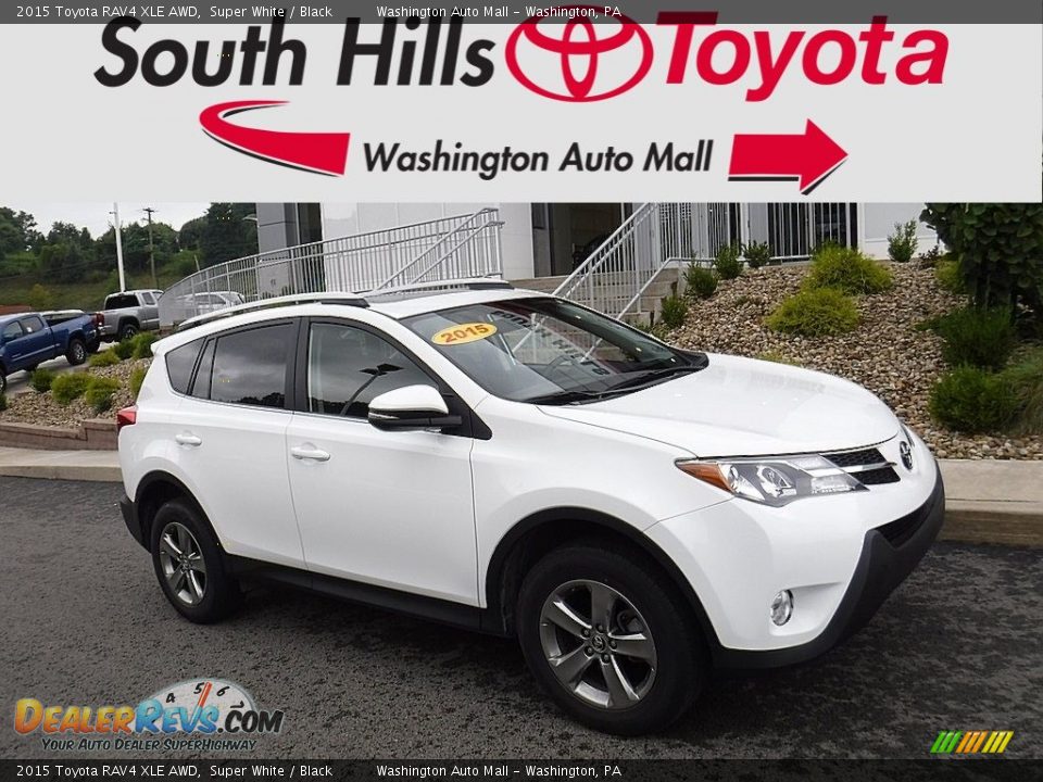 2015 Toyota RAV4 XLE AWD Super White / Black Photo #1