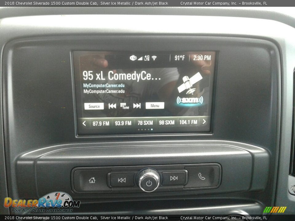 2018 Chevrolet Silverado 1500 Custom Double Cab Silver Ice Metallic / Dark Ash/Jet Black Photo #15