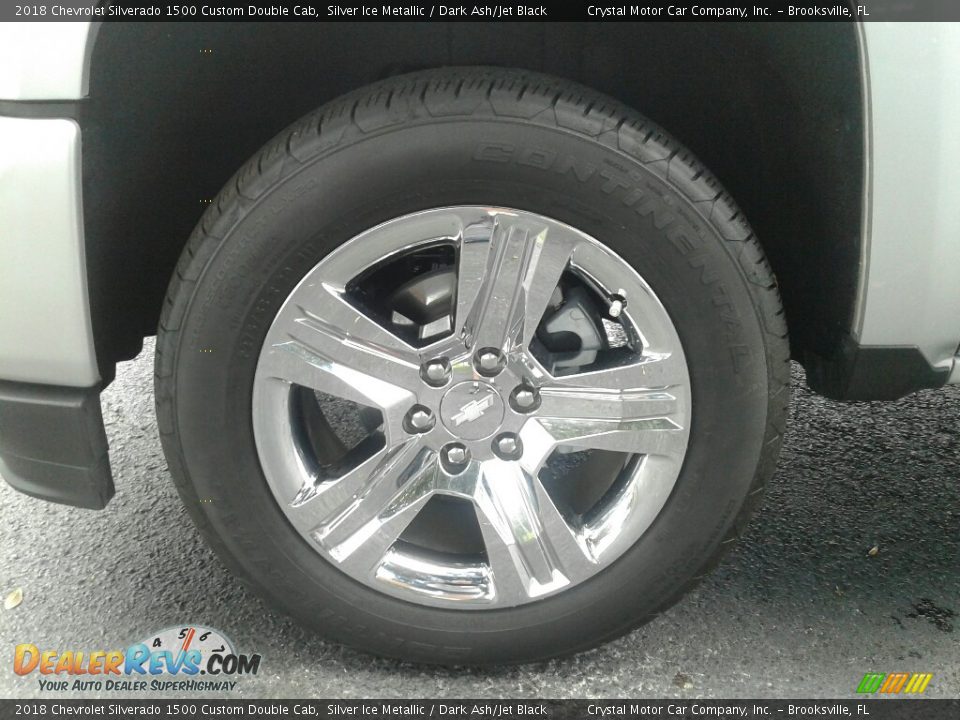 2018 Chevrolet Silverado 1500 Custom Double Cab Silver Ice Metallic / Dark Ash/Jet Black Photo #20