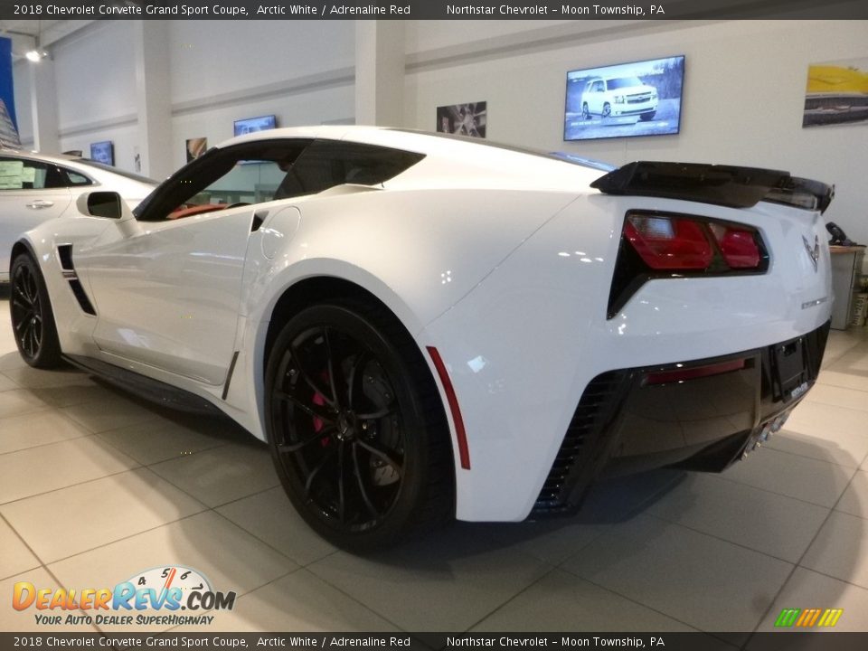 2018 Chevrolet Corvette Grand Sport Coupe Arctic White / Adrenaline Red Photo #4