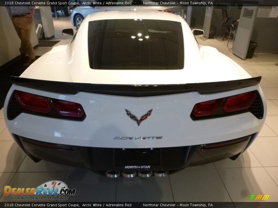 2018 Chevrolet Corvette Grand Sport Coupe Arctic White / Adrenaline Red Photo #5