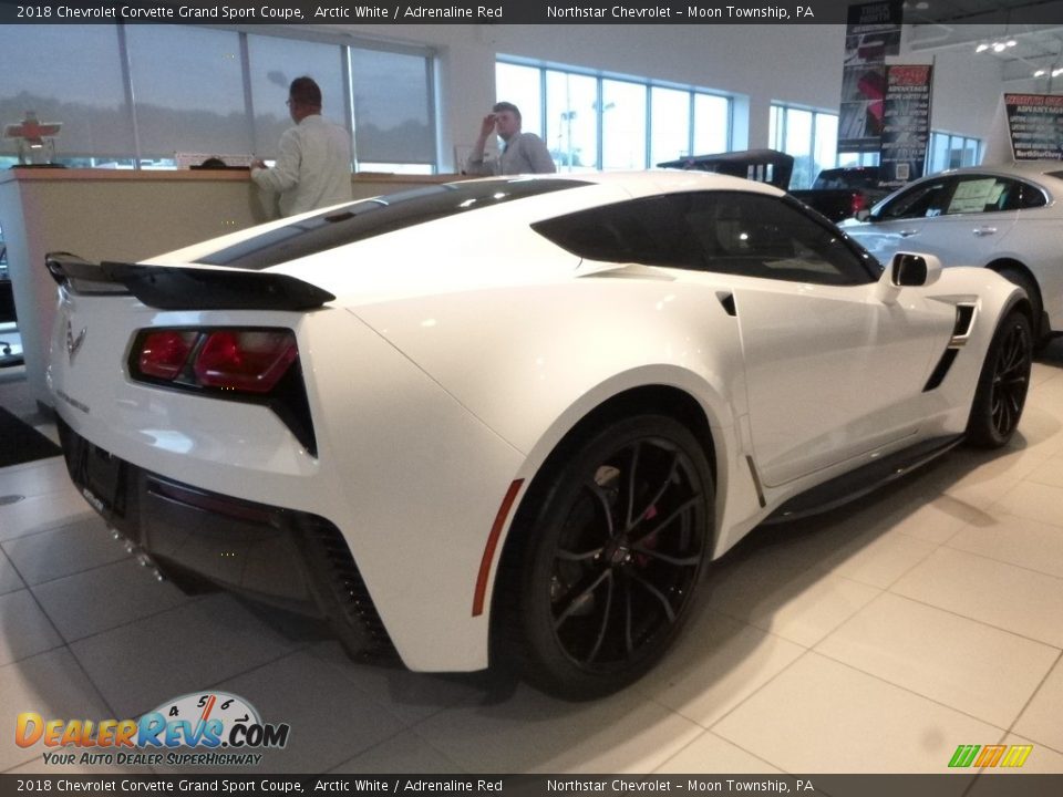 2018 Chevrolet Corvette Grand Sport Coupe Arctic White / Adrenaline Red Photo #6