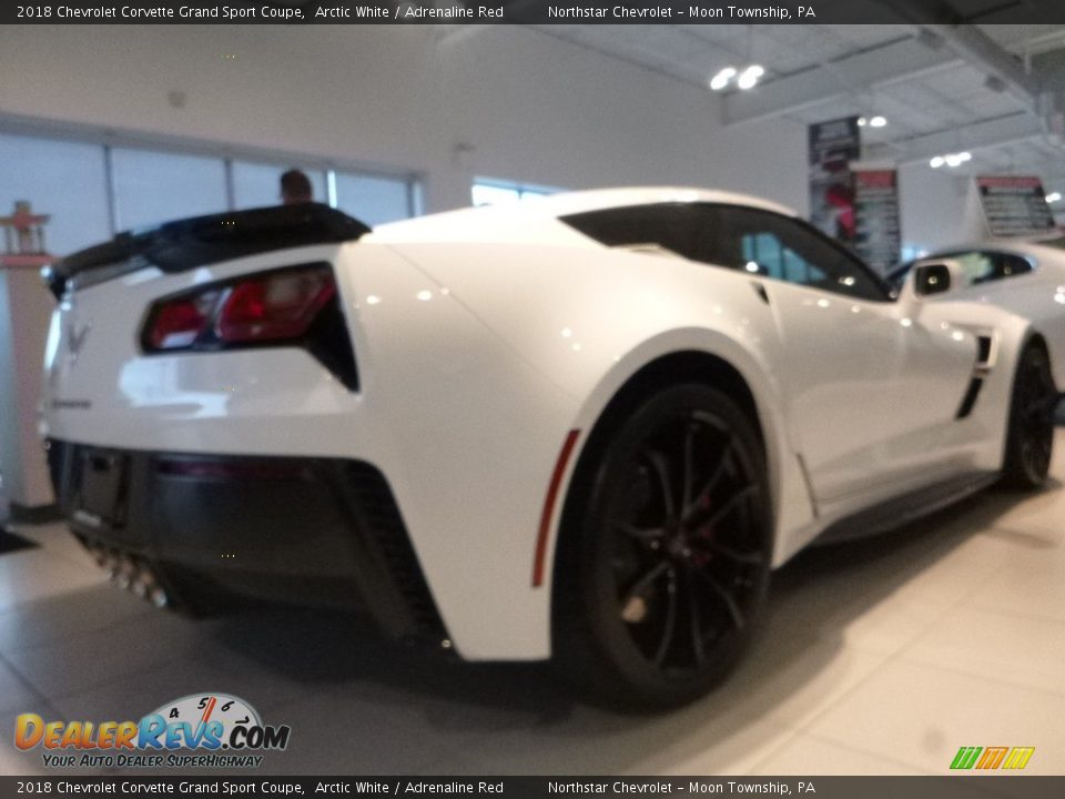 2018 Chevrolet Corvette Grand Sport Coupe Arctic White / Adrenaline Red Photo #7