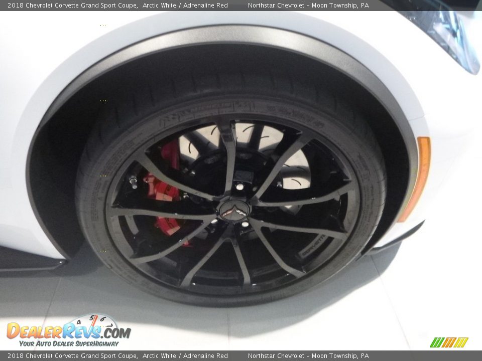 2018 Chevrolet Corvette Grand Sport Coupe Arctic White / Adrenaline Red Photo #11