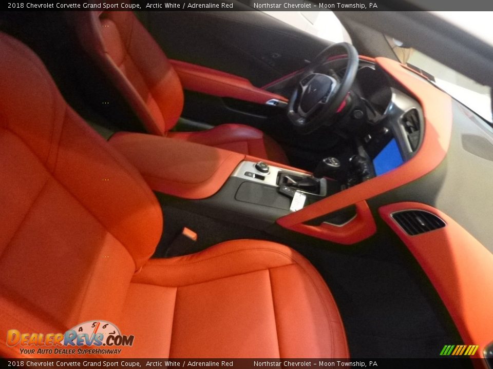 2018 Chevrolet Corvette Grand Sport Coupe Arctic White / Adrenaline Red Photo #12