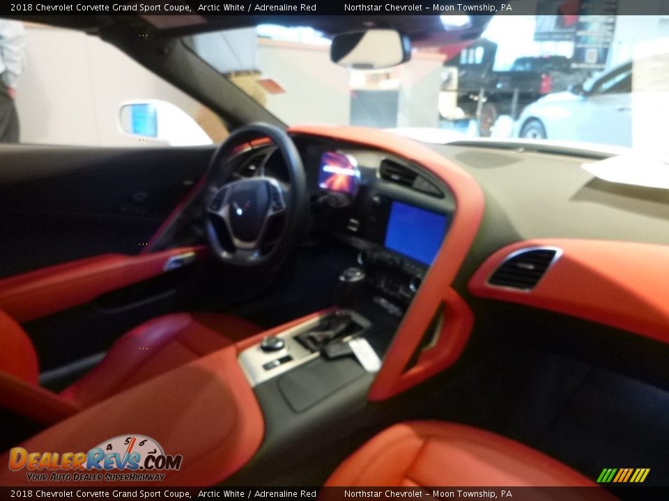 2018 Chevrolet Corvette Grand Sport Coupe Arctic White / Adrenaline Red Photo #13