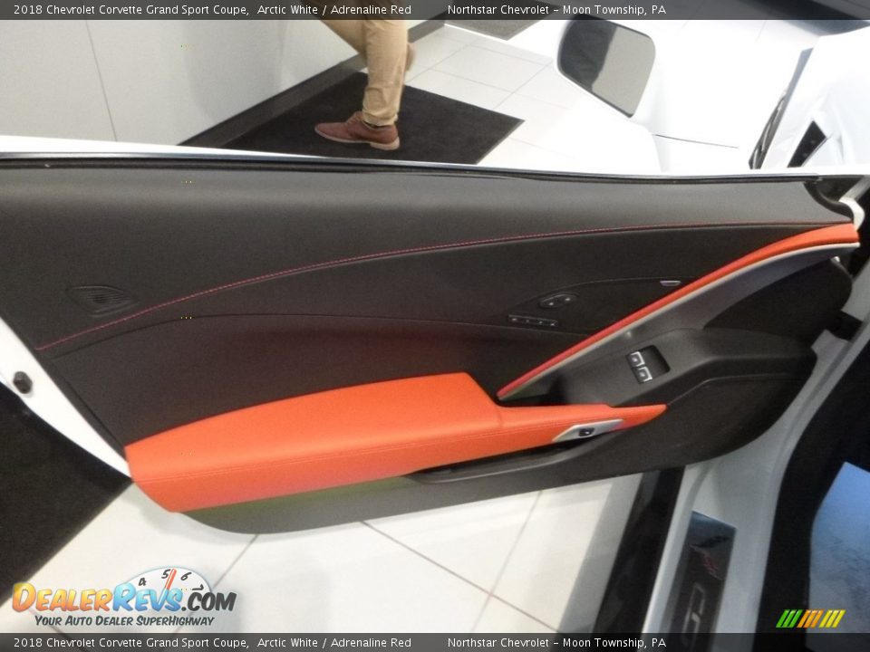 2018 Chevrolet Corvette Grand Sport Coupe Arctic White / Adrenaline Red Photo #14