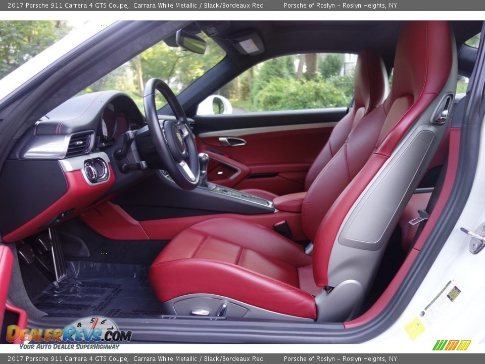 Black/Bordeaux Red Interior - 2017 Porsche 911 Carrera 4 GTS Coupe Photo #12