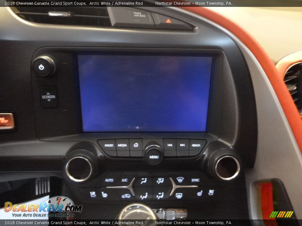 2018 Chevrolet Corvette Grand Sport Coupe Arctic White / Adrenaline Red Photo #17