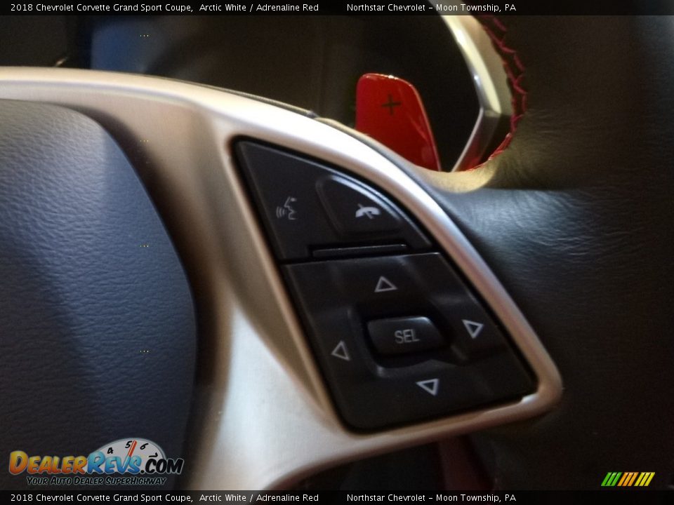 2018 Chevrolet Corvette Grand Sport Coupe Arctic White / Adrenaline Red Photo #18