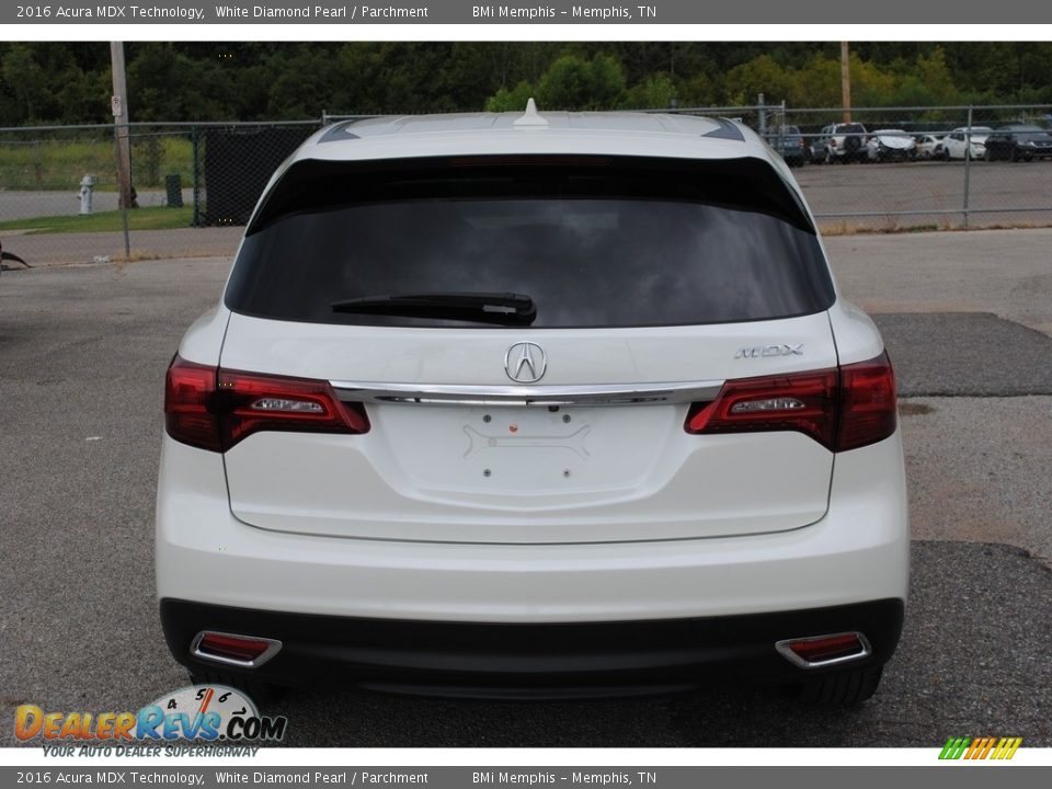 2016 Acura MDX Technology White Diamond Pearl / Parchment Photo #4