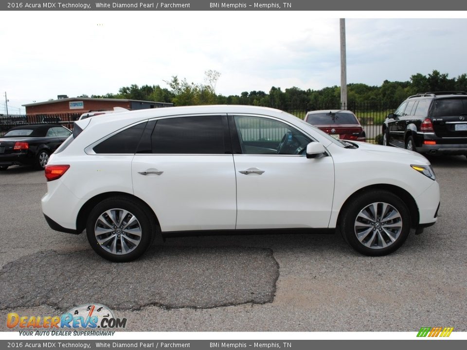 2016 Acura MDX Technology White Diamond Pearl / Parchment Photo #6