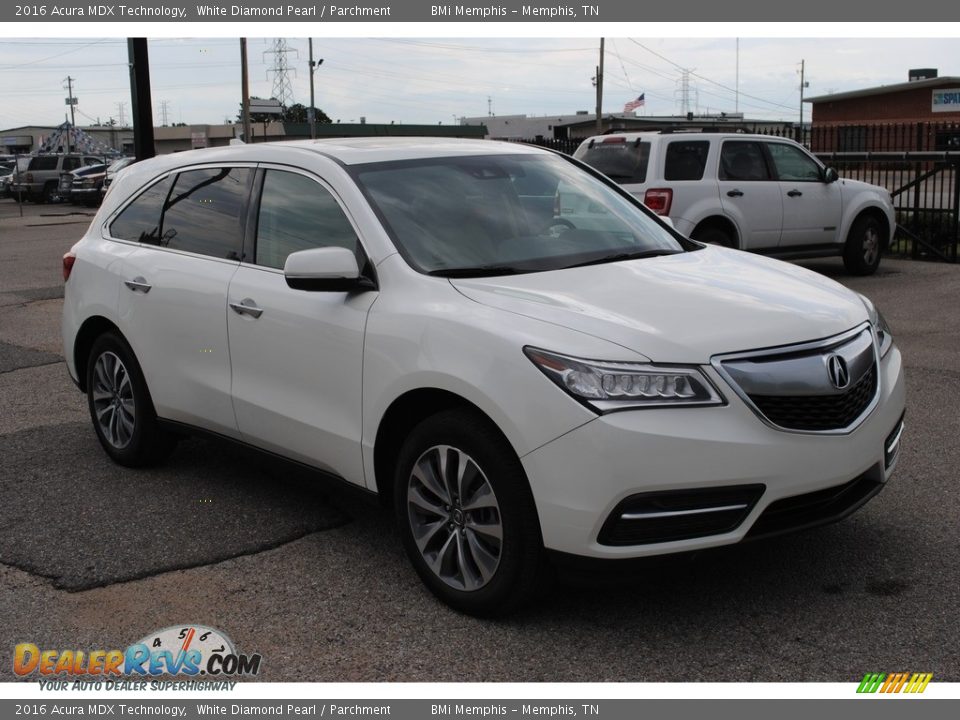 2016 Acura MDX Technology White Diamond Pearl / Parchment Photo #7