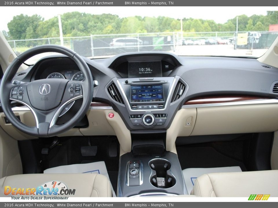 2016 Acura MDX Technology White Diamond Pearl / Parchment Photo #9