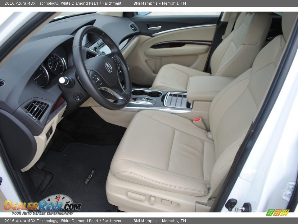 2016 Acura MDX Technology White Diamond Pearl / Parchment Photo #11