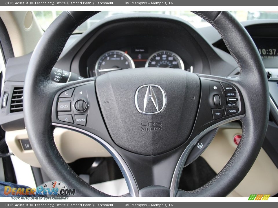 2016 Acura MDX Technology White Diamond Pearl / Parchment Photo #13